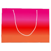 Roze, Rode en Oranje Gradient geschenkzak Large Cadeautasje (Achterkant)