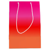 Roze, Rode en Oranje Gradient geschenkzak Medium Cadeauzakje (Voorkant)