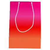 Roze, Rode en Oranje Gradient geschenkzak Medium Cadeauzakje (Achterkant)