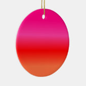 Roze, rode en Oranje gradiënt Keramisch Ornament (Rechts)