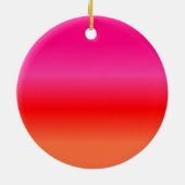 Roze, rode en Oranje gradiënt Keramisch Ornament (Achterkant)