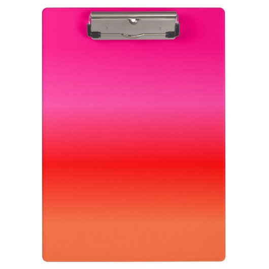 Roze, rode en Oranje gradiënt Klembord (Voorkant)