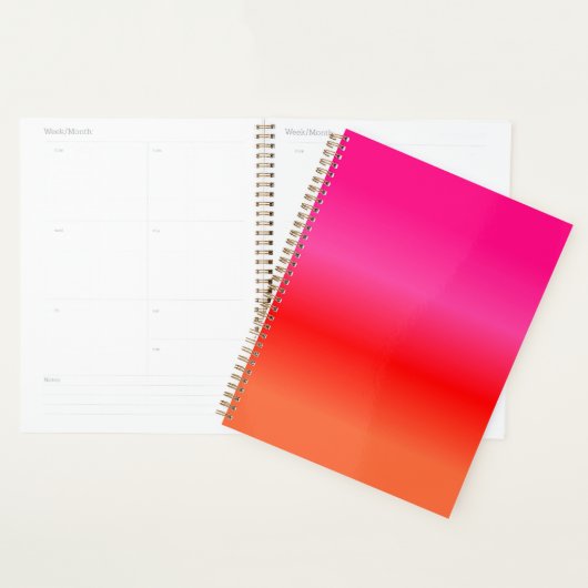 Roze, rode en Oranje gradiënt Planner (Display)