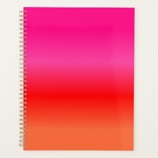 Roze, rode en Oranje gradiënt Planner (Voorkant)