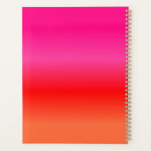 Roze, rode en Oranje gradiënt Planner (Achterkant)
