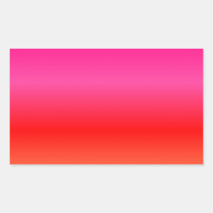 Roze, rode en Oranje gradiënt Rechthoekige Sticker