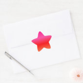 Roze, rode en Oranje gradiënt Ster Sticker (Envelop)