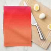Roze, rode en Oranje gradiënt Theedoek (Quarter Fold)