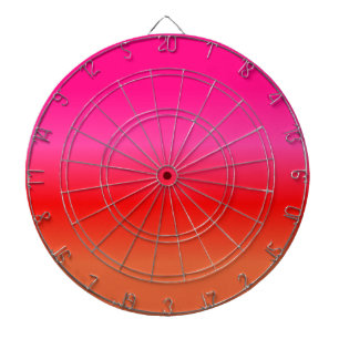 Roze, Rode en Oranje Verlopen Kleur Dartbord