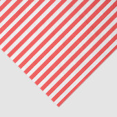 Roze Rode en Witte Eenvoudige Horizontale Strepen Tissuepapier (Detail)