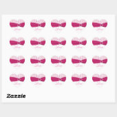 Roze, rode en witte harten - hartvormige Sticker (Vel)