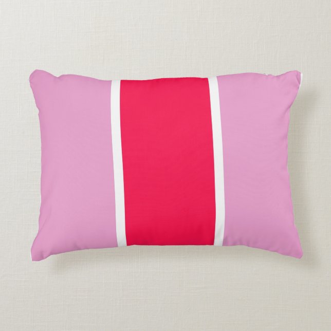 Roze, rode en witte lijnen Sierkussen Accent Kussen (Voorkant)