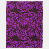 Roze, rode en zwarte vuursteen fleece deken (Voorkant)