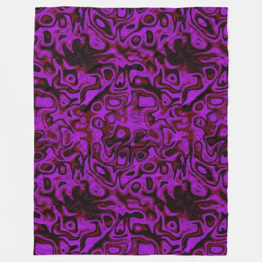 Roze, rode en zwarte vuursteen fleece deken (Voorkant)