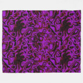 Roze, rode en zwarte vuursteen fleece deken (Voorkant (Horizontaal))