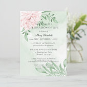 Roze rode eucalyptus oliage viering levensfestival kaart (Staand voorkant)