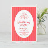 Roze Rode Galentine's Feest Uitnodiging (Staand voorkant)