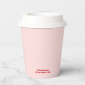 Roze & Rode Gevoel Geluk Bridesparty Bekers (Achterkant)