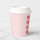 Roze & Rode Gevoel Geluk Bridesparty Bekers (Rechts)