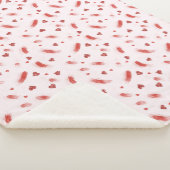 Roze rode Glitter Harten Sherpa Deken (3/4)