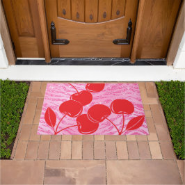 Roze Rode Glitter Zebra Kersen Deurmat