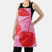 Roze Rode Glitter Zebra Kersen Schort (Insitu)