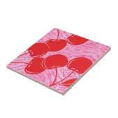Roze Rode Glitter Zebroerpruimen Tegeltje (Zijkant)