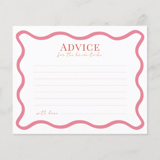 Roze & Rode golvende Lijst Vrijgezellenfeest advie (Voorkant)