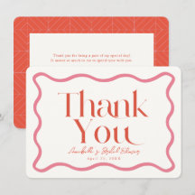 Roze & Rode golvende Lijst Vrijgezellenfeest dank 