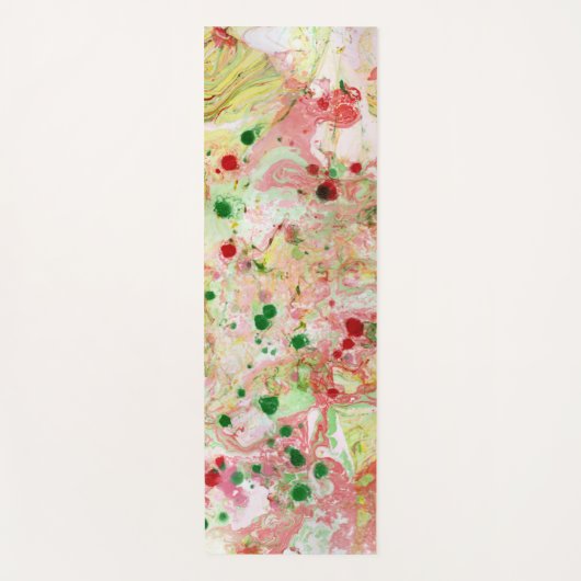 Roze rode, groene, moderne Abstracte kunst Yogamat (Voorkant)