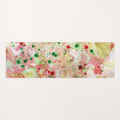 Roze rode, groene, moderne Abstracte kunst Yogamat (Voorkant (horizontaal))