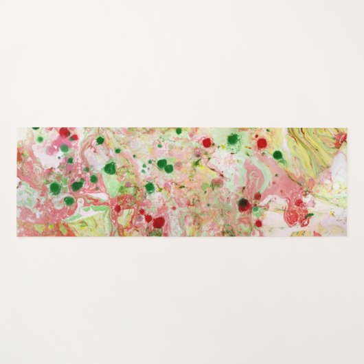 Roze rode, groene, moderne Abstracte kunst Yogamat (Voorkant (horizontaal))