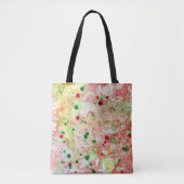 Roze rode, groene, moderne Abstracte Sjabloon Tote Bag (Voorkant)