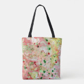 Roze rode, groene, moderne Abstracte Sjabloon Tote Bag (Achterkant)