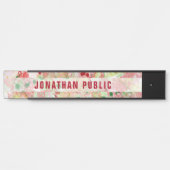 Roze rode, groene Paarse moderne Abstracte kunst Deurbordje (Voorkant)