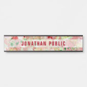 Roze rode, groene Paarse moderne Abstracte kunst Deurbordje (Voorkant)