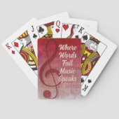 Roze Rode  Grunge Kleef Symbool Muziekblad Pokerkaarten (Achterkant)