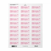 Roze Rode Hand Getekende Doodle Afstudeer Feesteli Etiket (Full Sheet)