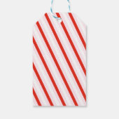Roze & Rode Hand Getrokken Retro Bow Franse Kerstm Cadeaulabel (Achterkant)