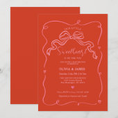 Roze rode handgetekende kleine lieverd op de weg kaart (Voorkant / Achterkant)