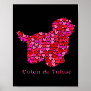 Roze Rode Hart Hondenliefhebber Valentijnsdag Coto Poster