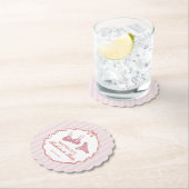 Roze & Rode Hart Ondergoed Afscheidsceremonie voor Kartonnen Onderzetters (Insitu)