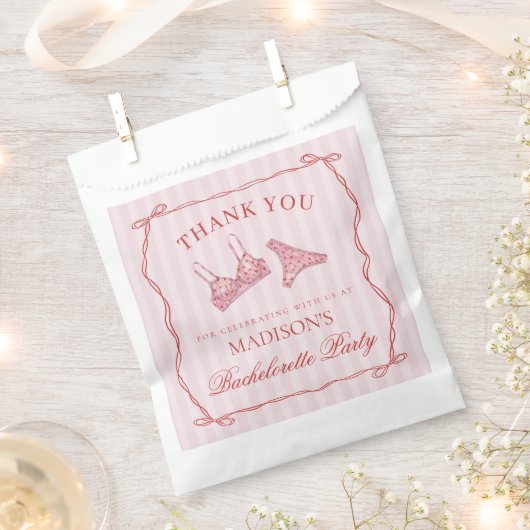 Roze & Rode Hart Ondergoed Bruidsfeest Dessert Bedankzakje (Geknipt)