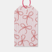 Roze & Rode Hart Ondergoed Bruidsfeest Favor Cadeaulabel (Achterkant)