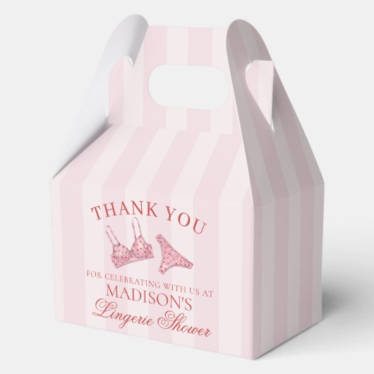 Roze & Rode Hart Ondergoed Douche Broekje Feestje  Bedankdoosjes (Voorkant)