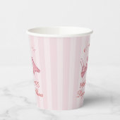 Roze & Rode Hart Ondergoed Douche Party Slipje Papieren Bekers (Links)