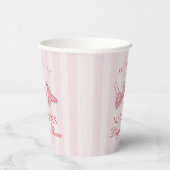 Roze & Rode Hart Ondergoed Douche Party Slipje Papieren Bekers (Rechts)