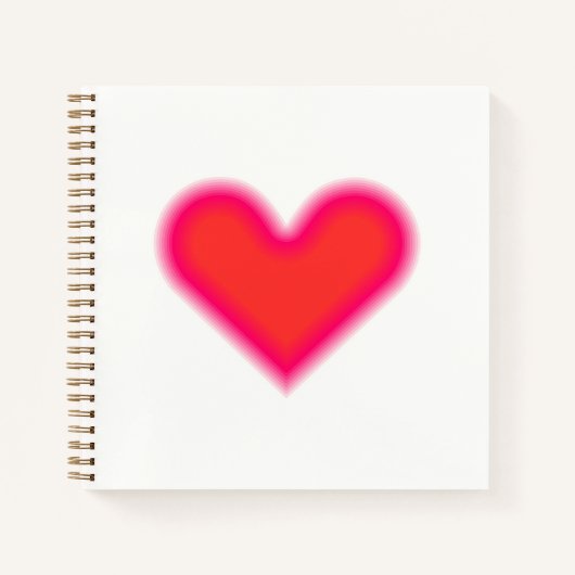 Roze Rode Hart Optische Kunst Notitieboek (Voorkant)