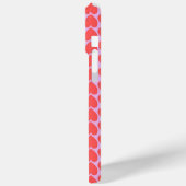 Roze Rode Hart Raster Y2K Patroon Case-Mate iPhone Case (Achterkant / Links)