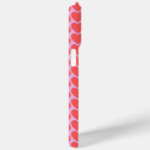 Roze Rode Hart Raster Y2K Patroon Case-Mate iPhone Case (Achterkant / Rechts)